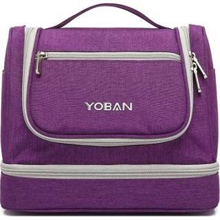 👉 Opbergtas paars active Yoban y-1551l reizen cosmetische tas groot-capaciteit outdoor haak draagbare anti-schimmel droge en natte scheidingstas (paars)