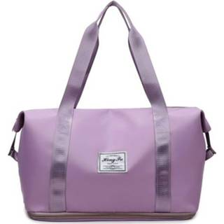 👉 Reistas purper active Grote capaciteit Een-Shoulder Handtas Sport Gym Tas Droge en Nat Separation Duffel Bag (Taro Purple)