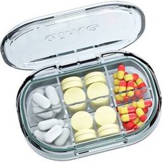👉 Opbergdoos transparant plastic active EINLE 8258 Reizen Draagbare Mini Pil Doos Verzegelde Vochtbestendige Directe Box Opbergdoos, Grootte: 6 Raster (transparant)