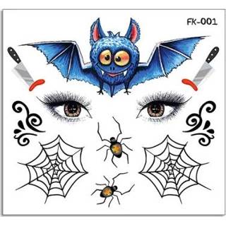 👉 Tattoo active kinderen 10 stks Water Transfer Stickers Cartoon Halloween Grappige Horror Decoratie Gezicht (FK-001)