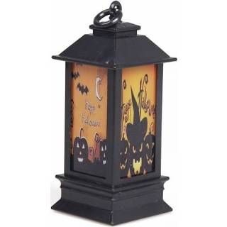 👉 Olielamp active 4 stks Halloween-vensterdecoratie Props Fecoration Kleine Windlamp Lichtgevende ornamenten (pompoen met capuchon)