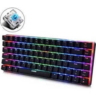 👉 Toetsenbord zwart blauwe active Ajazz 82-toetsen Laptopcomputer RGB-licht Gaming Mechanisch (zwart-blauwe schacht)