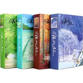 👉 Fotoalbum active 4 stks 4R 6 inch 200 vellen eenvoudige fotoalbums (1201 vier seizoenen - kleuren gemengd)