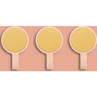 👉 Zuignap roze geel active 3 STKS Draaibare aan de muur gemonteerde keukenhaak zonder spoor Plakdeur Dragende Ponsvrije kleverige haak (lichtroze + geel)