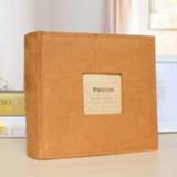 👉 Fotoalbum oranje active 6 inch 200 vel Flanel Retro Interstitial Photo Storage Book (Oranje)