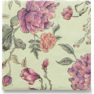 👉 Servet papier Blokker Servetten - Classic Flower 33x33cm 20st 8718827241118