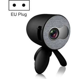 👉 Projector zwart active kinderen YG220 Basic Versie Mini LED Draagbare Home Luidspreker Projector, Plug Type: EU-plug (zwart)