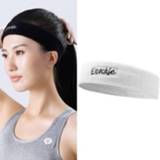 👉 Zweetbandje wit active 2 stks Enochle Sports Sweat-Absorbent Headband Camed Cotton Gebreide zweetband (wit)