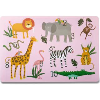 👉 Placemat multikleur Blokker Safari - 45x30cm 8718827248971