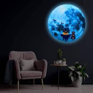 Muursticker active 3 stks AFG3395 20cm Halloween Moon Luminous (vogelverschrikker)