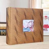 👉 Fotoalbum active baby's 4R 6 inch 200 vellen doek Babygroei Memorial Album Interstitial (Golden)