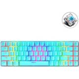 👉 Toetsenbord paarse groene active ZiYou Lang T8 68 toetsen RGB lichtgevend gaming mechanisch toetsenbord, kabellengte: 1,6 m (paarse schacht)