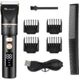 👉 Digitale display active mannen SUKER SK-825 LCD Haar Clipper Huishoudelijke Elektrische Rotary Fine-Tuning Hair (Matt Black)