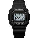 👉 Riem zwart plastic active Syneke 9620 paar sport elektronisch horloge (cool zwart)