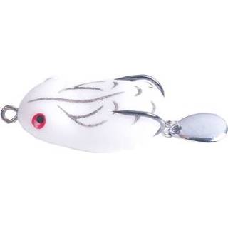 👉 Paillet wit zwart active 4 stks Hengjia Lokken Pailletten Double Hook Thunder Frog, Specificatie: 5cm 14G (White Black Stripes)