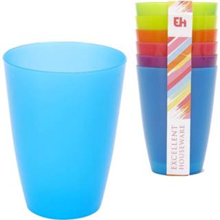 👉 Drinkbeker 36x Onbreekbare drinkbeker/mok gekleurd 10 cm