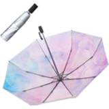 👉 Paraplu titanium zilveren active Illustrator Tri-vouwen lijm anti-ultraviolet opvouwbare (handmatige cloud)