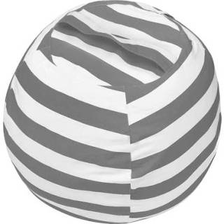 👉 Opbergtas grijs witte active kinderen Soft Toy Doek Cover Sofa Cover, Maat: 18 inch (Grijs Strepen)