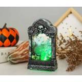 👉 Kaarslicht active 2 stks Halloween Tombstone Licht Kleurrijke Knipperende Kaars Desktop Gloeiende Ornamenten Bar Haunted House Decoration Props (Ghost)