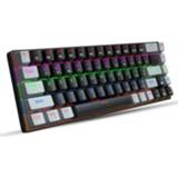 👉 Shaft blauw active HXSJ V800 68 toetsen Type-C Wired Cool Backlight Mechanical Keyboard (Blue Shaft)