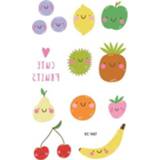 👉 Tattoo active kinderen 20 stks Waterdicht Geschilderde Vruchten Groenten Planten Stickers (EG-547)