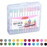 👉 Color marker active kinderen Nora Kunst Schilderen Double-headed Oily Markers, Specificatie: 24 kleuren