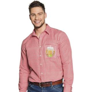 👉 Shirt rood wit polyester m Color-Rood mannen Boland Oktoberfest heren rood/wit maat 8712026542670