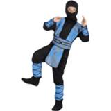 👉 Verkleedpak Color-Blauw blauw zwart polyester Boland Royal Ninja junior blauw/zwart mt 104-116 8712026821904