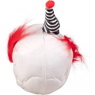 👉 Gezichtsmasker rood wit polystyreen One Size Color-Wit Boland Clown rood/wit one-size 8712026722621