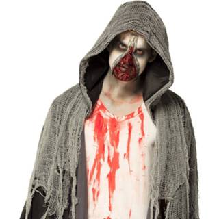 👉 Rood wit kunststof One Size Color-Rood Boland schminkset zombie-rits rood/wit 8712026450951