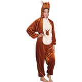 👉 Dieren kostuum plushe bruin Dierenkostuum tiener kangoeroe