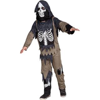 👉 Kinderkostuum polyester Color-Zwart kinderen Boland Zombie Skeleton junior mt 7-9 jaar 8712026780492
