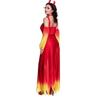 👉 Rood polyester m Color-Rood vrouwen Boland kostuum Fire devil dames maat 8712026791214