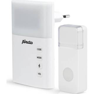 👉 Draadloze deurbel wit Met Flitslicht Alecto Adb-19 8712412579310