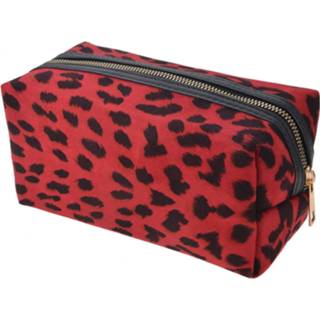 👉 Toilettas rood multikleur Clayre & Eef 21*10*10 Cm Jztb0001r 8717459648913