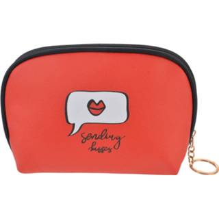 👉 Toilettas rood multikleur Clayre & Eef 19*5*12 Cm Jztb0005l 8717459653351