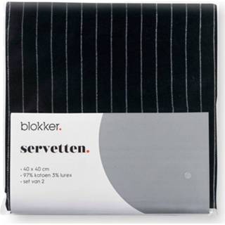 👉 Servet grijs zilver Blokker Servetten S/2 - Grijs/zilver 40 X Cm 8718827239375