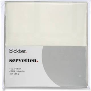 👉 Servet wit Blokker Servetten Damast Classic - 40x40 Cm 8718827239443