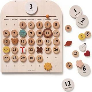 👉 Kalender houten active Moon picnic