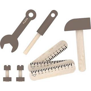 Gereedschapset bruin active Flexa gereedschapsset - dust brown 8-delig 5706459144368