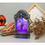 👉 Kaarslicht active 2 stks Halloween Tombstone Licht Kleurrijke Knipperende Kaars Desktop Gloeiende Ornamenten Bar Haunted House Decoration Props (Ghost Hand)