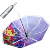 👉 Paraplu titanium zilveren active Illustrator Tri-vouwen lijm anti-ultraviolet opvouwbare (automatische yan ran)