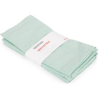 👉 Servet groen Blokker Servetten Mintgr 40x40cm S/4 8718827163939