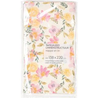 👉 Tafelkleed papier multikleur Blokker Gekleurde Bloemen - 138x220cm 8718827155668