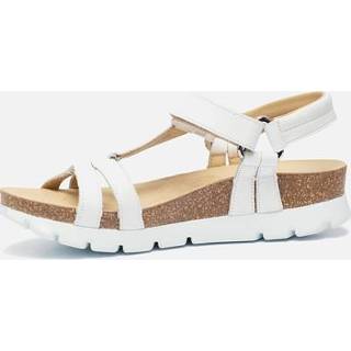 👉 Sandaal wit leer vrouwen Panama Jack Sally Basics sandalen