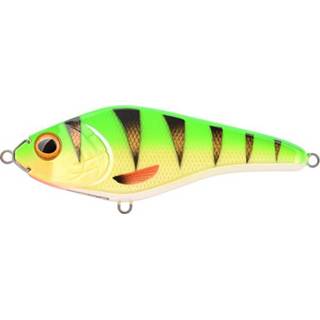 👉 SLS geel Spro The Rapper 128 - UV Firetiger 49g Jerkbait 8716851419930