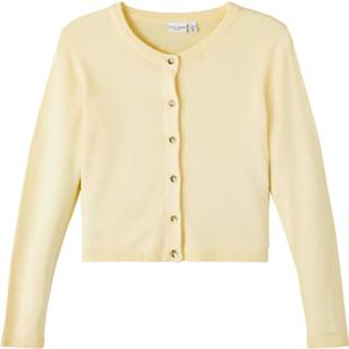 👉 Vest viscose meisjes geel Gebreid 'Valma' 5715217571919