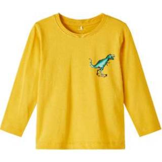 👉 Shirt lange mouw katoen mix geel jongens Name it Long Sleeve Nmmbis Spicy Mustard 5715305645591