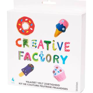 👉 Naaisetje vilt multikleur Blokker Creative Factory Naaiset Zoetigheid 8718827146888