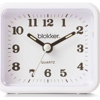 👉 Wit Blokker Quartzwekker - 7,5x6,5x3,5 Cm 8712511010967